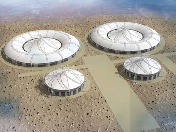 膜结构污水池加盖