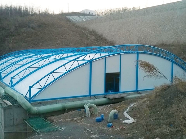 膜结构污水池加盖